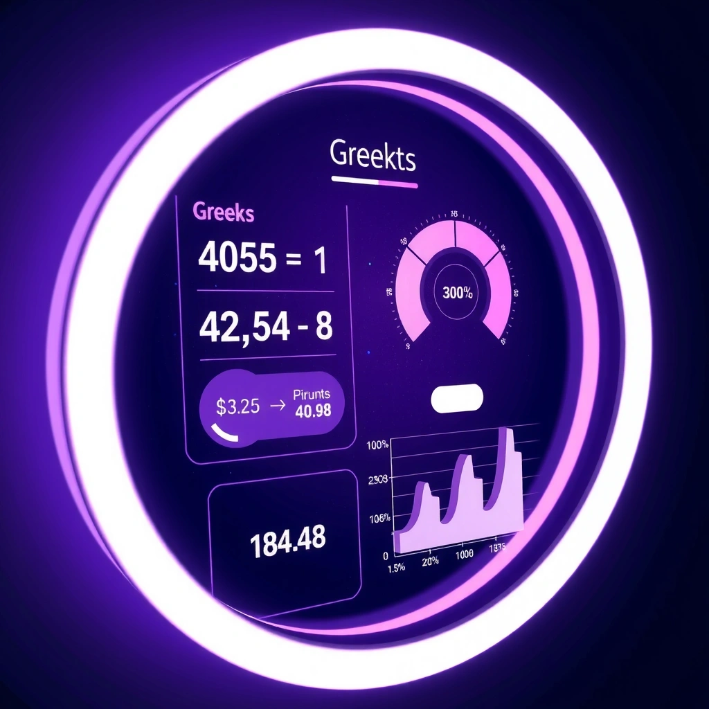Options Master interface con gráficos de opciones financieras y volatilidad
