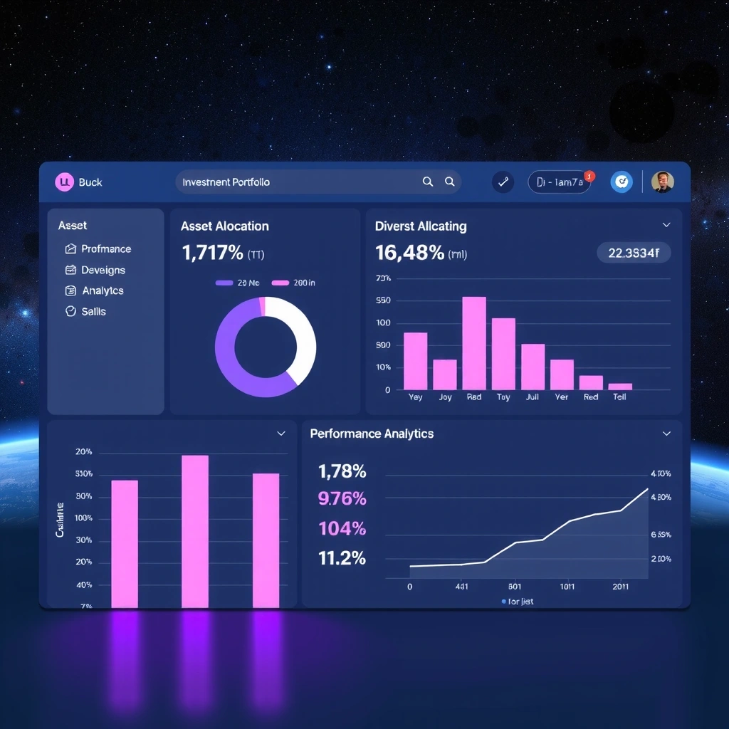 Portfolio Manager con gráficos de diversificación de inversiones