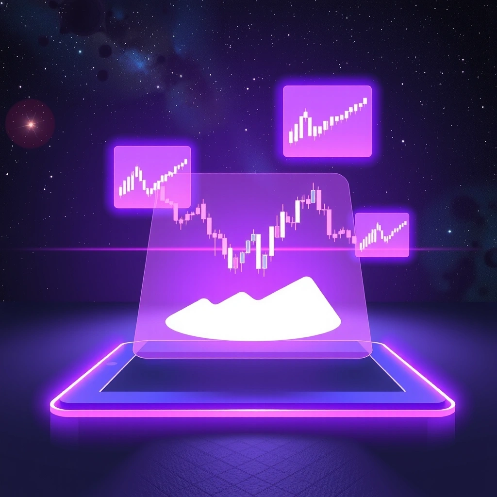 Fondo principal de juegos con temática espacial y trading